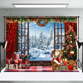 Lofaris Warm Innere Fenster Girlande Weihnachten Party Hintergrund